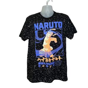 Naruto Rasengen Shippuden Collection Rare Splatter Design Graphic Tee Large